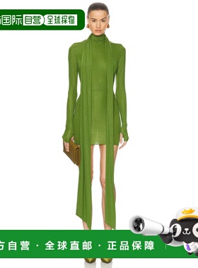 1h可退 香港直邮ALEX PERRY 女士 长袖围巾领迷你连衣裙 D1311PF2