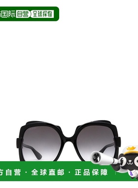 1h可退 香港直邮Gucci 古驰 女士 徽标太阳镜 GG1431S black黑色