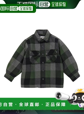 1h可退 香港直邮Molo 男童 Hayes 格纹棉质衬衫童装 black黑色 舒