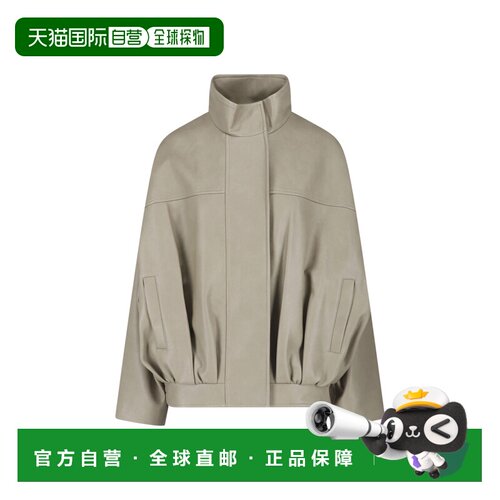 1h可退 香港直邮The Frankie Shop 女士 FRANKIE SHOP 绿色夹克 V