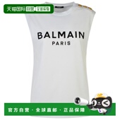 徽标T恤 1h可退 CF1ED001BB02 女士 无袖 香港直邮Balmain 巴尔曼