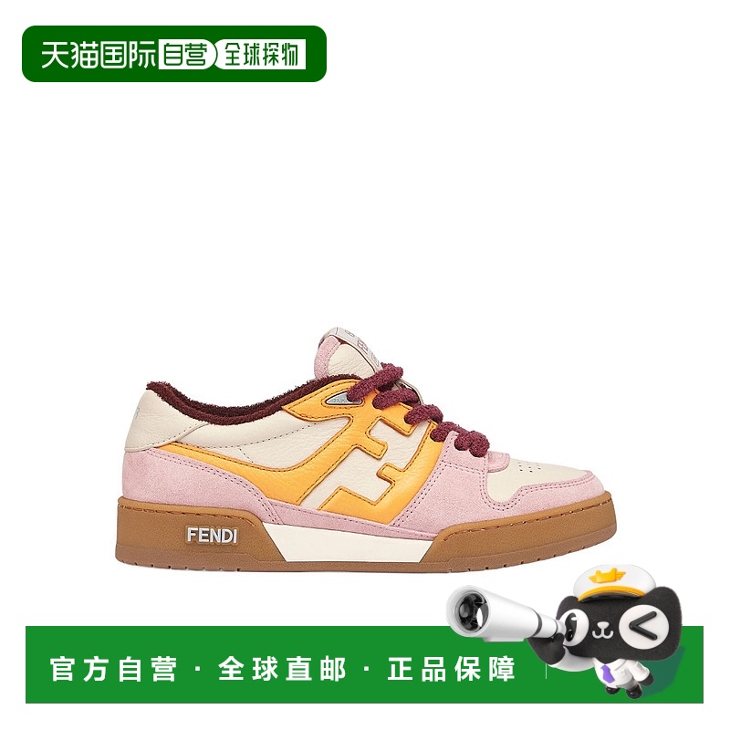 香港直发FENDI芬迪女士圆头徽标系带休闲运动鞋百搭8E8252AI1N