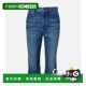 皮革边牛仔裤 1h可退 blue蓝色 女士 capri 香港直邮Chloe 蔻依