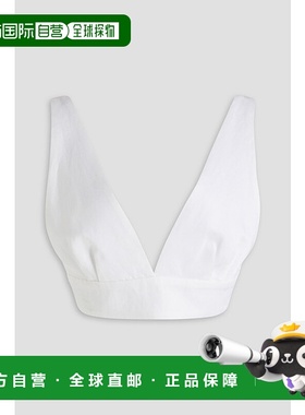 香港直邮Sandro 女士 褶裥绉纱文胸式上衣 SFPTO00574抹胸亚麻