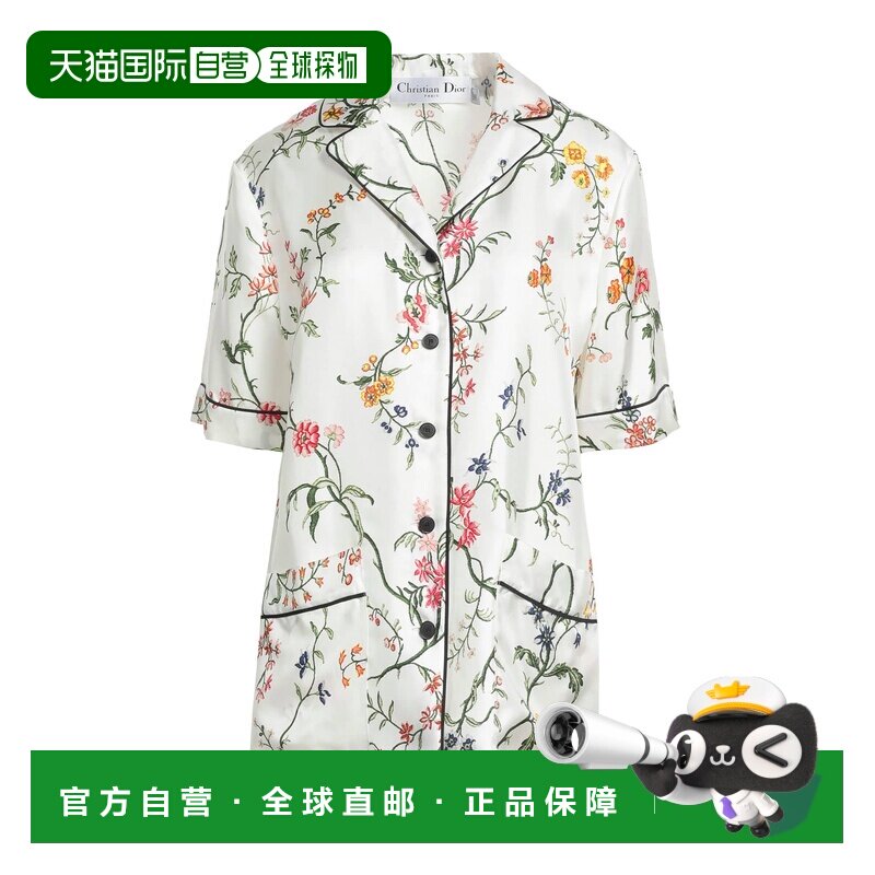 香港直邮DIOR 迪奥 女士 Blouses 花朵衬衫 white白色 舒适时尚