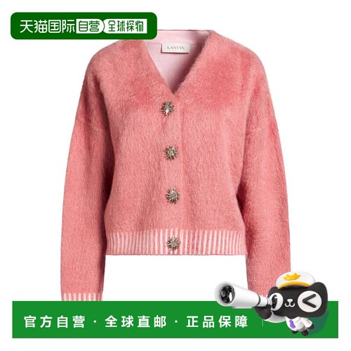 香港直邮Lanvin 朗雯 女士 针织开衫 pink粉色 舒适时尚