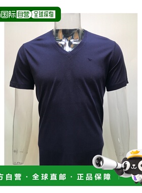 1h可退 香港直邮EMPORIO ARMANI 男士T恤 ZNH11BP0035 AW2025 黑