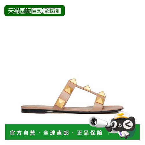【99新未使用】香港直邮Valentino 圆头铆钉拖鞋【付后1h可退】