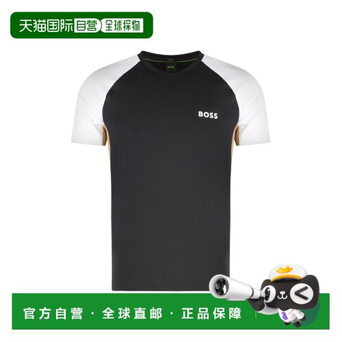 1h可退 香港直邮BOSS 男士T恤 50539114001 AW2025 黑色 Techno f