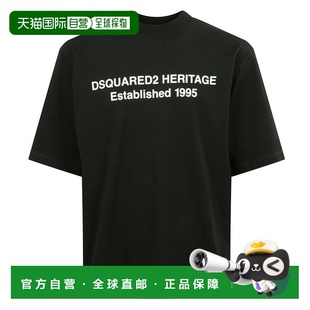 1h可退 香港直邮Dsquared2 二次方 男士 黑色 Loose Fit Heritage