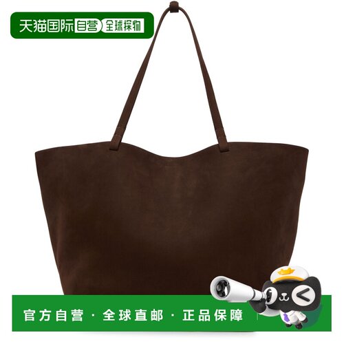自营欧洲直邮THE ROW XL Park Tote女士深摩卡色皮革双提手托特包