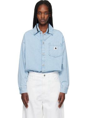 1h可退 香港直邮CARHARTT WIP 女士 蓝色 Alta 牛仔衬衫 I0362320