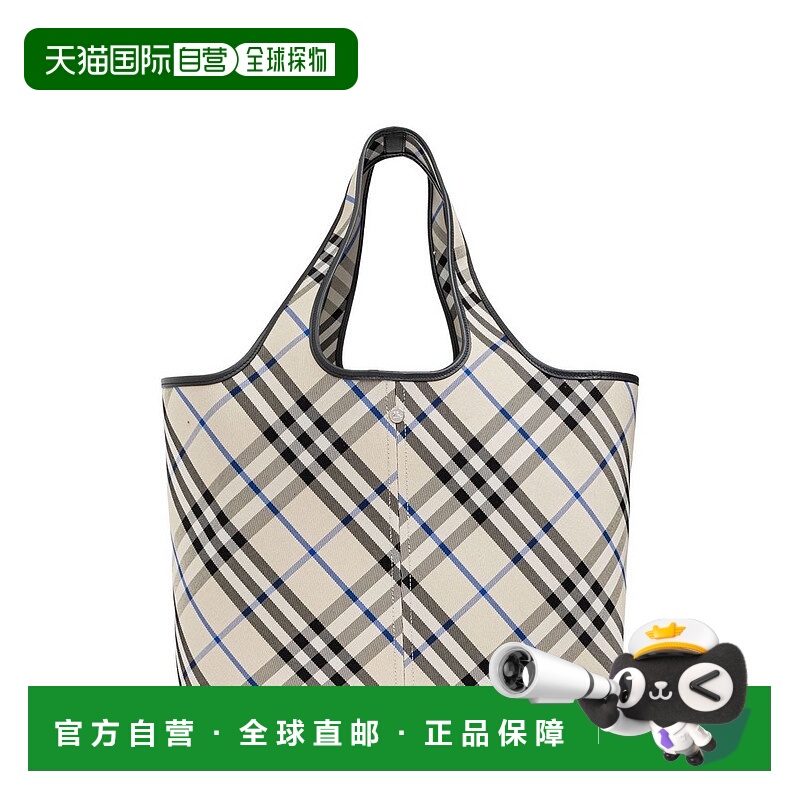 1h可退 香港直邮Burberry 巴宝莉 女士 中型格紋托特包 8105768B9