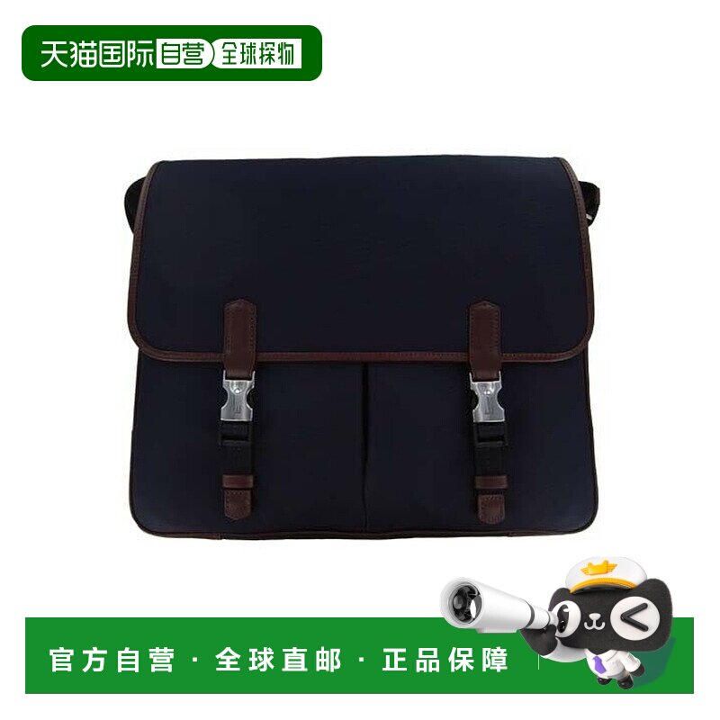 香港直邮Dunhill 深蓝色翻盖单肩包 L3WG65N斜挎包手提包