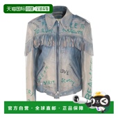 香港直邮GOLDEN GWP02369P002164 浅蓝皮革夹克 GOOSE 女士