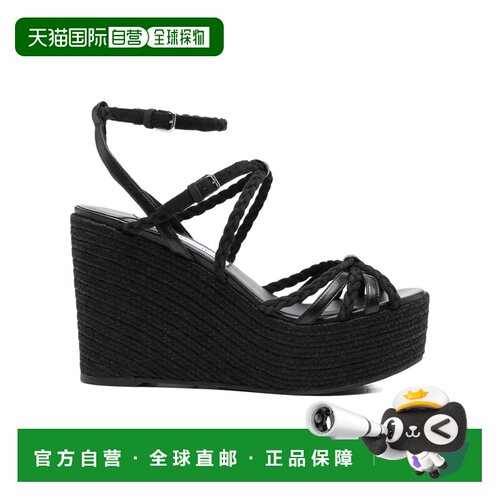 1h可退 香港直邮Jimmy Choo 露趾坡跟凉鞋 NYRA100ZKN厚底