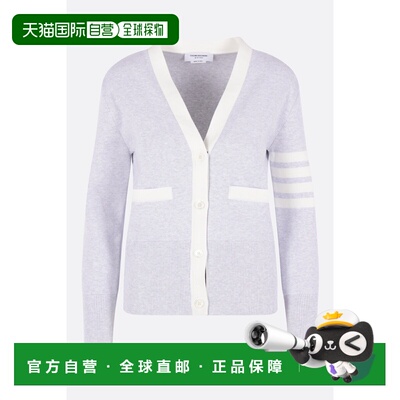 香港直邮Thom Browne 汤姆 布朗 女士 4-bar 棉质针织开衫 FKC207