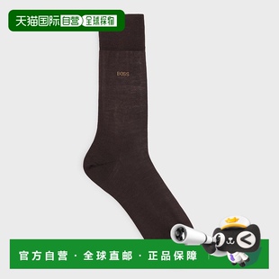 丝光埃及棉徽标中筒袜 BLACK 自营欧洲直邮HUGO BOSS雨果BOSS