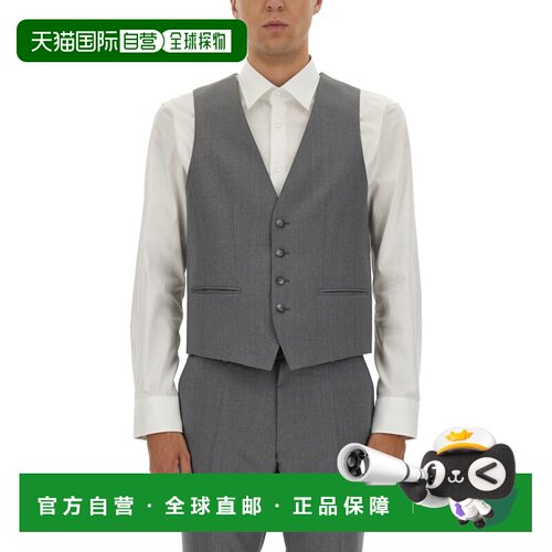 1h可退 香港直邮BOSS 男士马甲 5046916010236006030 AW2025 灰色