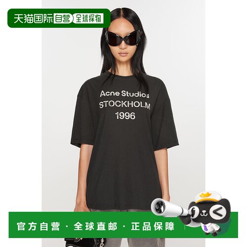欧洲直邮acne studios 徽标 T 恤 - 宽松短袖