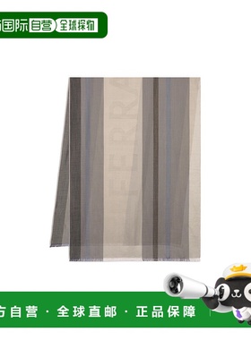 香港直邮Salvatore Ferragamo 条纹徽标围巾 520120高级感 正品