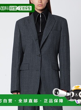 1h可退 香港直邮Our Legacy 女士 灰色羊毛混纺单排扣夹克 W4250C