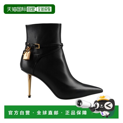 1h可退 香港直邮Tom Ford 汤姆 福特 女士 掛鎖細部尖頭靴 W2985L