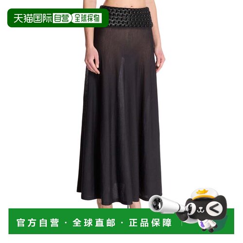 1h可退 香港直邮ALAIA 女士半身裙 AA9J2254K004A840 SS2025 黑色