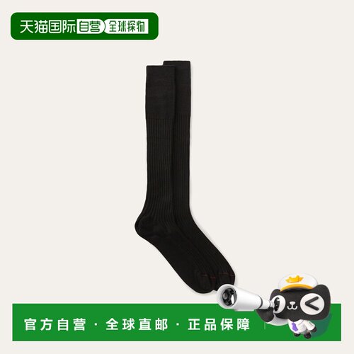 自营欧洲直邮Loro Piana 男士黑色羊绒袜子