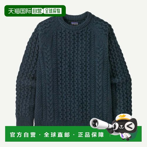 欧洲直邮patagonia Recycled Wool-Blend Cable-Knit Crewneck Sw