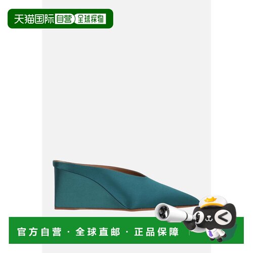 1h可退 香港直邮alaia 女士 Cube 绸缎坡跟凉拖 AA3M104A024638