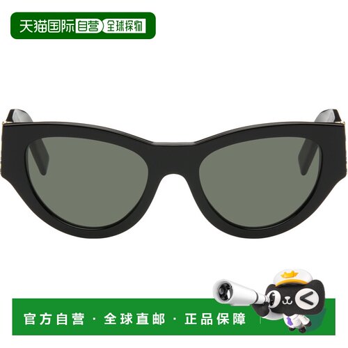 1h可退香港直邮Saint Laurent 圣罗兰 女士 黑色 SL M94 太阳镜配