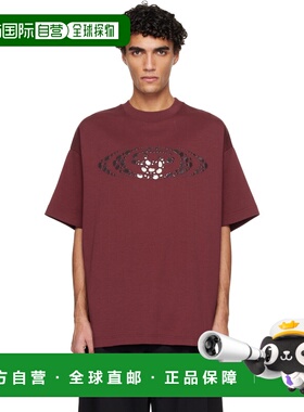 1h可退 香港直邮Casablanca 男士 红色 Pebble Logo Oversized T