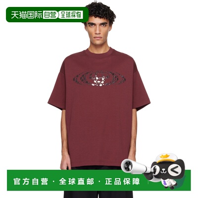 1h可退 香港直邮Casablanca 男士 红色 Pebble Logo Oversized T