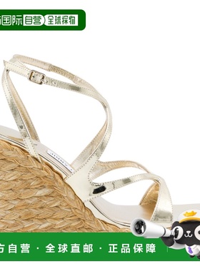 香港直邮Jimmy Choo 周仰杰 女士 金色麻底鞋 AYLA110CUHOO0022