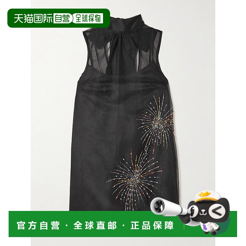 Staud 女士 Albee 精饰欧根纱迷你连衣裙 R26R2304IDFRWK
