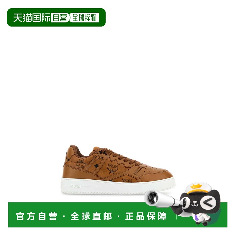 1h可退 香港直邮MCM 男士 徽标低帮板鞋 MEXESAJ03 brown棕色 舒