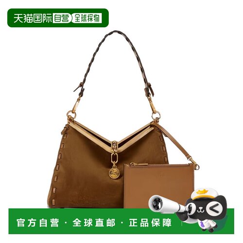 香港直邮Etro 艾特罗 女士 棕色皮革手袋 WP1B0002AE293