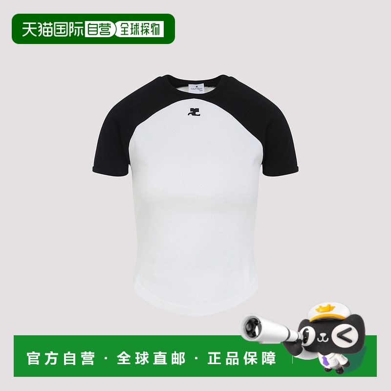 1h可退 欧洲直邮courreges 女士 上装T恤短袖