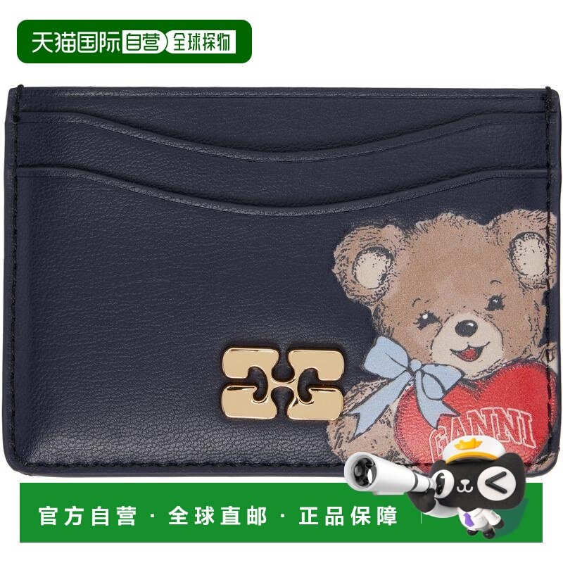 1h可退 香港直邮GANNI 甘尼 女士 海军蓝 Bou Bear 卡包 B3010,箱包皮具/热销女包/男包,卡包,淘宝优惠券,粉丝福利购,淘宝优惠卷