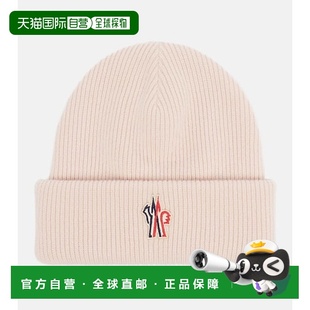 1h可退 香港直邮Moncler 盟可睐 女士 徽标初剪羊毛小便帽帽子