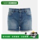 003758 1h可退 blue蓝色 女士 牛仔棉质短裤 香港直邮Ami Paris