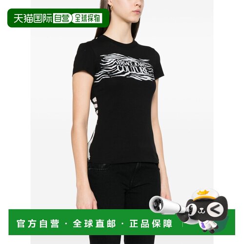 1h可退 香港直邮VERSACE JEANS 女士T恤 78HAH606JS439L01 SS2025