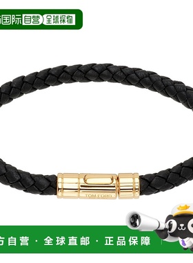 1h可退 香港直邮Tom Ford 汤姆 福特 男士 Tubular Leather 手环