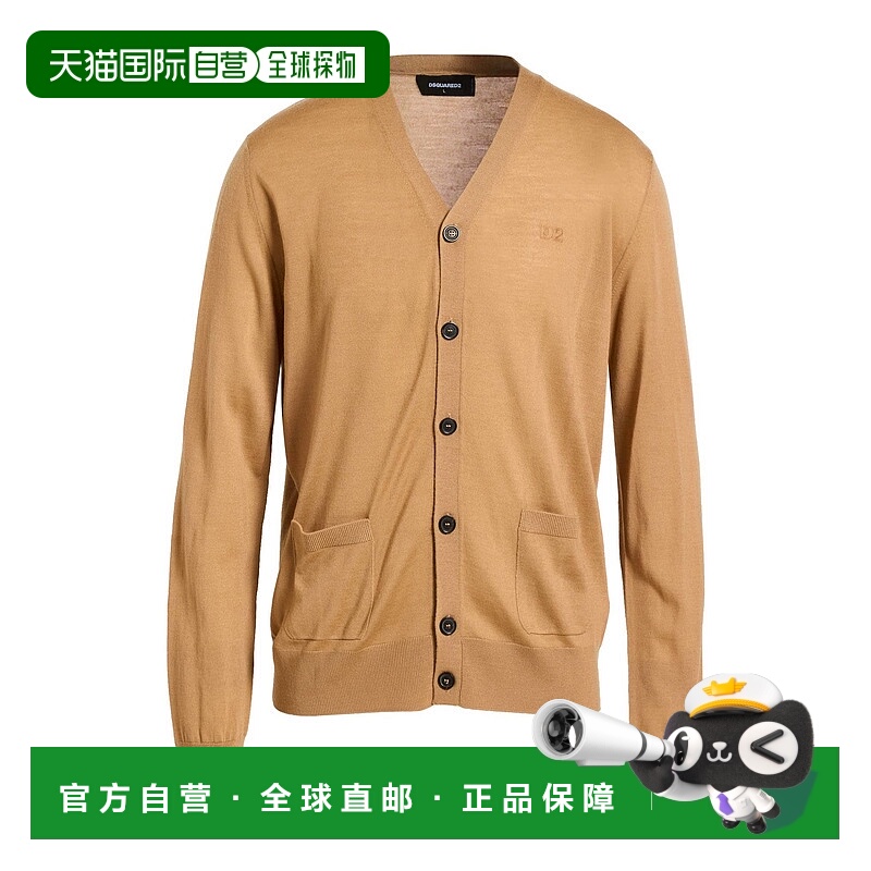 1h可退 香港直邮Dsquared2 二次方 男士 针织开衫 brown棕色 舒适