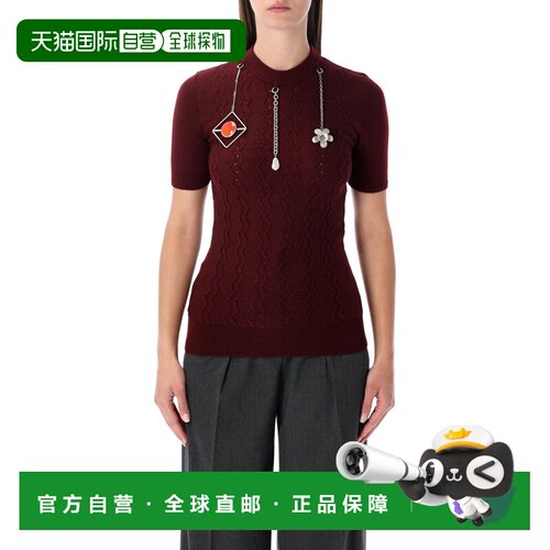香港直邮PRADA 女士针织衫 25AP24V2H17KDF0399 AW2025 红色