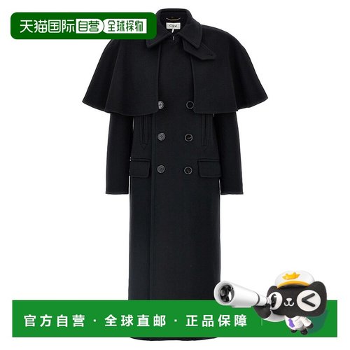 1h可退 香港直邮Chloe 蔻依 女士 双面羊毛斗篷大衣 CH24WMA05161