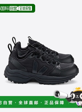 自营欧洲直邮VEJA Venturi系列黑色再生聚酯纤维V标识运动鞋 男女