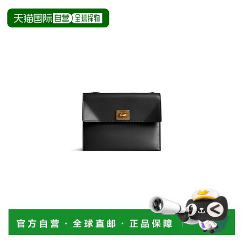 自营欧洲直邮Balenciaga巴黎世家 Rodeo女士黑色logo标识大号钱包