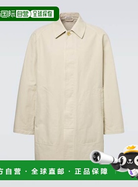 香港直邮AURALEE 男士 棉质斜纹布大衣 beige米色 舒适时尚